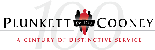 Plunkett Cooney Centennial Anniversary Logo Plunkett Cooney Centennial Anniversary Logo