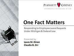 One Fact Matters Webinar Recording - FMLA & PMLA One Fact Matters Webinar Recording - FMLA & PMLA