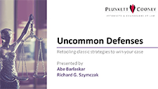 Uncommon Defenses Webinar Recording Uncommon Defenses Webinar Recording